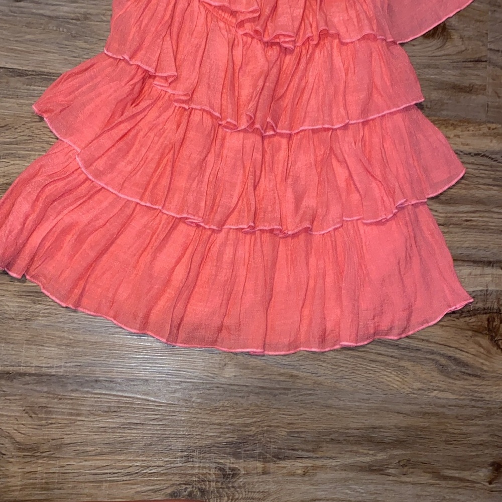 Coral Ruffle Romper - Picture 4 of 7